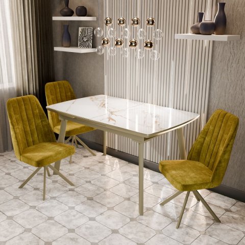 Стол Зевс Модерн стекло/керамика/компакт плита/пластик ( раскладка автомат) - мебель Paradise в Орле