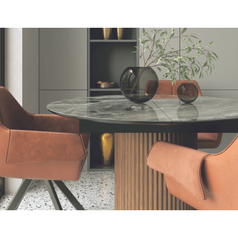 Стол Рапсодия круг керамика / опора МДФ - мебель Парадиз в Орле