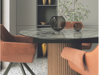 Стол Рапсодия круг керамика / опора МДФ - мебель Парадиз в Орле