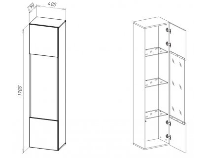 Point тип-42 шкаф навесной (НК-М) - мебель Paradise в Орле