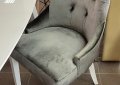 Стул Elegance white/fabric grey 4 - мебель Paradise