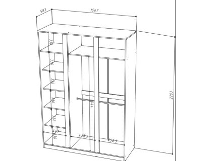 STERN шкаф 3-х дверный (НК-М) - мебель Paradise в Орле
