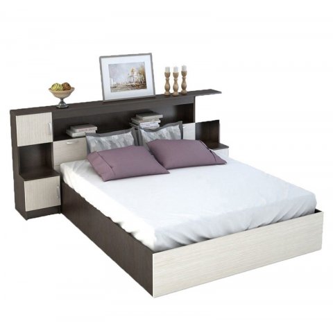 Кровать с прикроватным блоком КР-552 Басса (СтендМ) - мебель Paradise в Орле