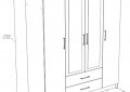 Шкаф 4-дверный с зеркалом Бланка (НК-М) 2 - мебель Paradise